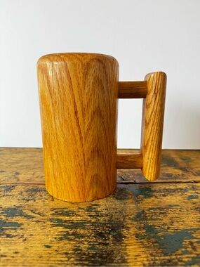 Carved Wood Stein